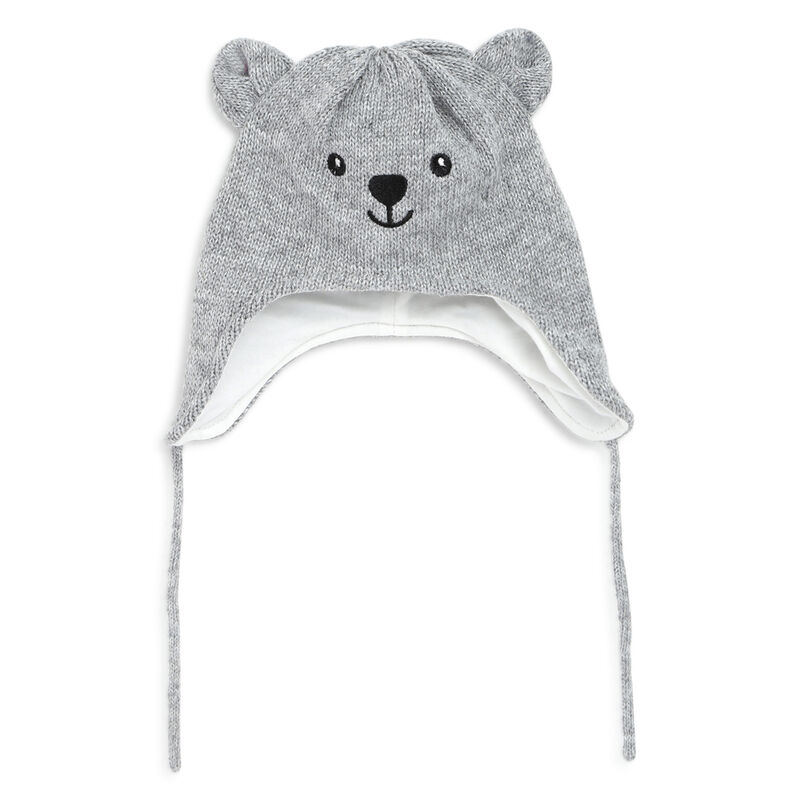 Infants Light Grey Solid Cap image number 0